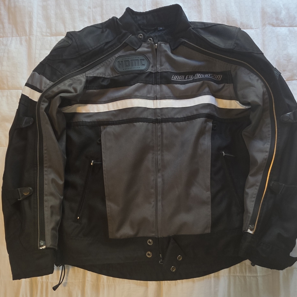 Harley-Davidson Men's Black and Gray Performance 3 In 1 Jacket